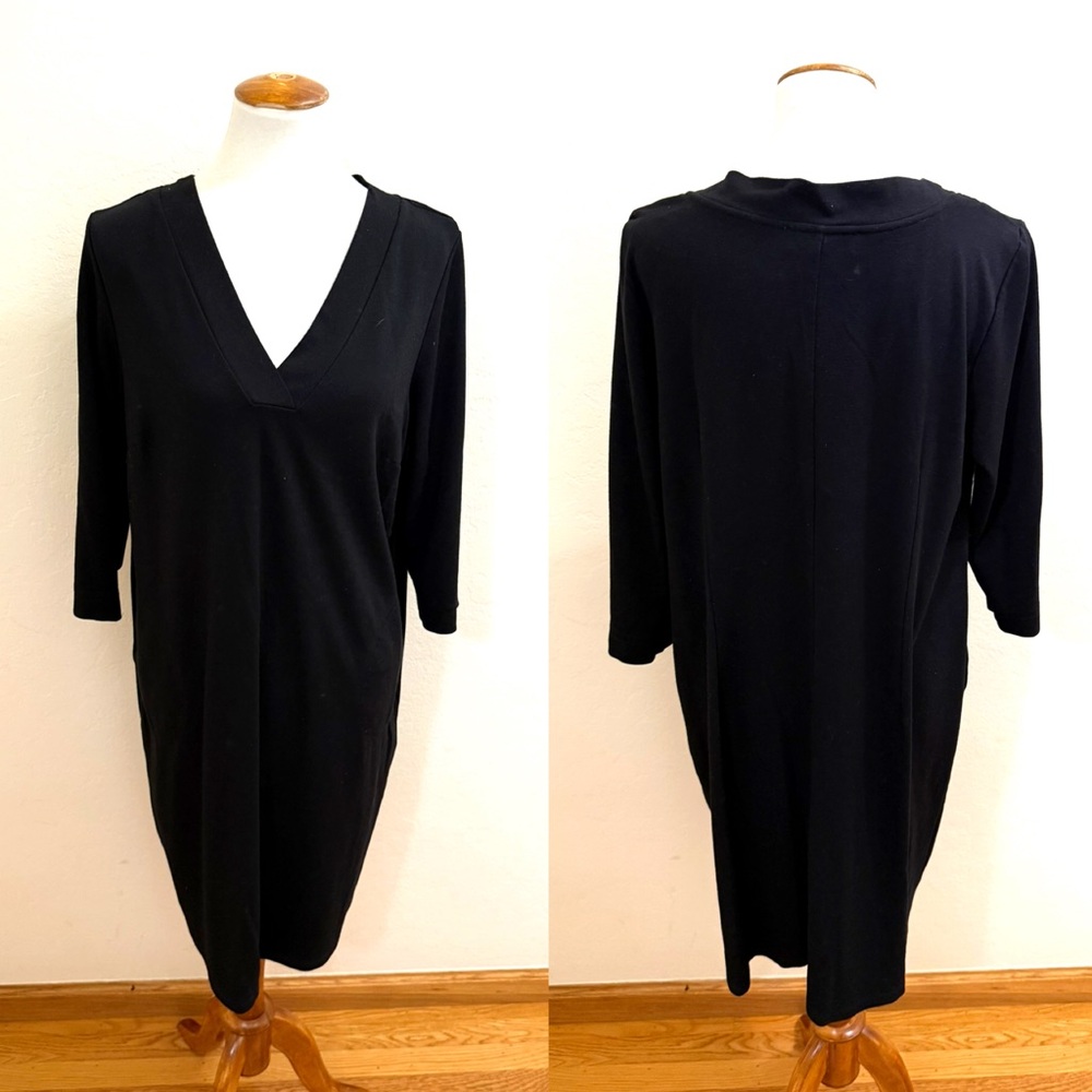 Eloquii Classic Black Long Sleeve Dress